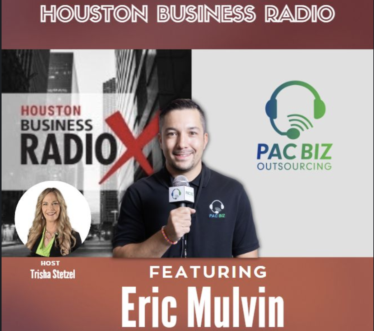 Pac Biz CEO sits down with Trisha Stetzel in this episode of Houston Business RadioX® Radio. We discussed how Eric scaled a 250-person remote team across the globe—without outside capital. Eric’s journey from running a taxi company in Phoenix to building a thriving BPO in the Philippines is nothing short of remarkable.