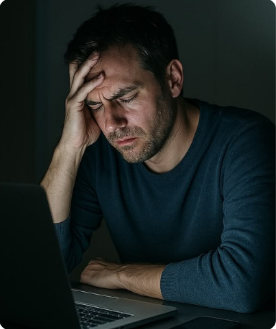 Stressed NEMT Dispatcher Experiencing Burnout