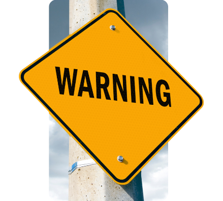 Warning Sign Representing Dispatcher Burnout Risk